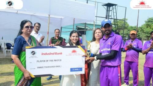 Hon. Shri Nitin Gadkari ignites the spirit of players at the Super 8 matches of IndusInd Bank Nagesh Trophy Mens National T20 Cricket Tournament for the Blind 2023-24-3