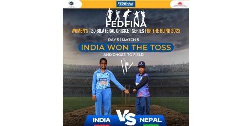 Its Day 5 and Match 5 Already India wins the toss and chooses to field against Nepal in Fedfina bilateral-1