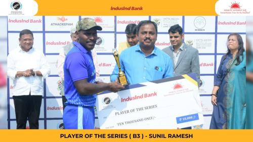 Karnataka won by 9 wickets in Finals of the IndusInd Bank Nagesh Trophy Mens National T20 Cricket Tournament For The Blind 2023 - 24-4
